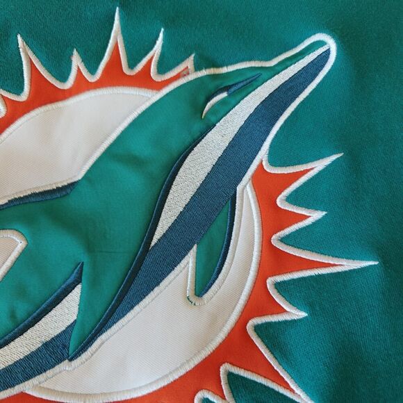 Starter NFL Aqua Miami Dolphins Extreme Full-Zip Hoodie Jacket sz M - Picture 6 of 8